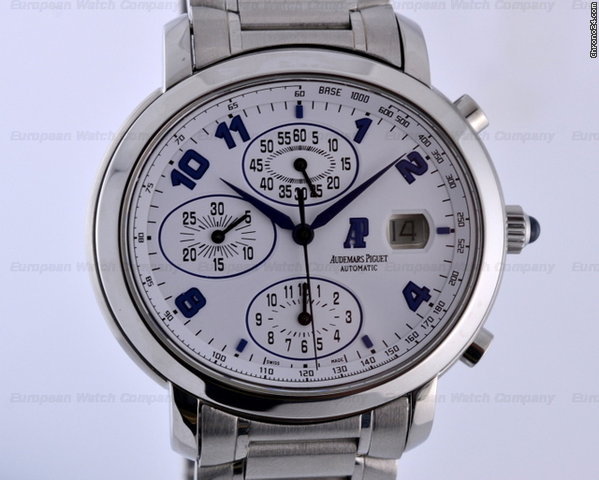 Audemars Piguet Millenary Chronograph SS / SS White Dial Blue Arabic Numerals