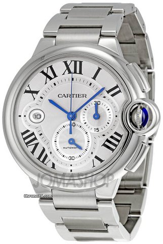 Cartier Ballon Bleu Silver Dial Chronograph Mens Watch W6920002