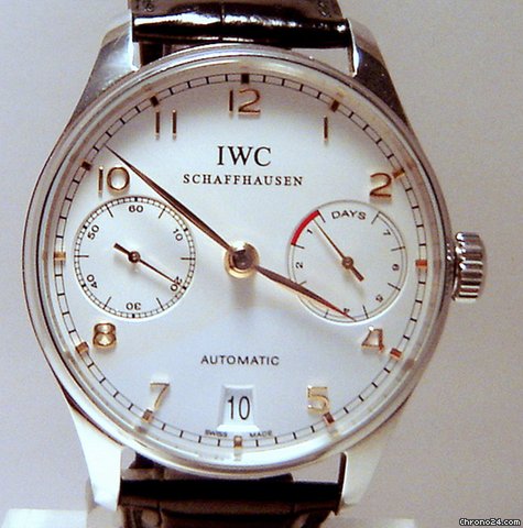 IWC PORTOGHESE AUTOMATICO 8 GIORNI ACCIAIO PELLE