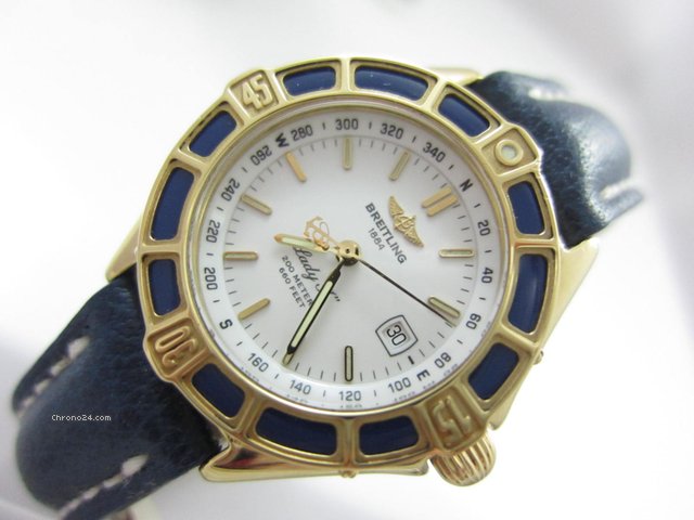 Breitling Lady J 750 Gold mit 750Gold Faltschlie e