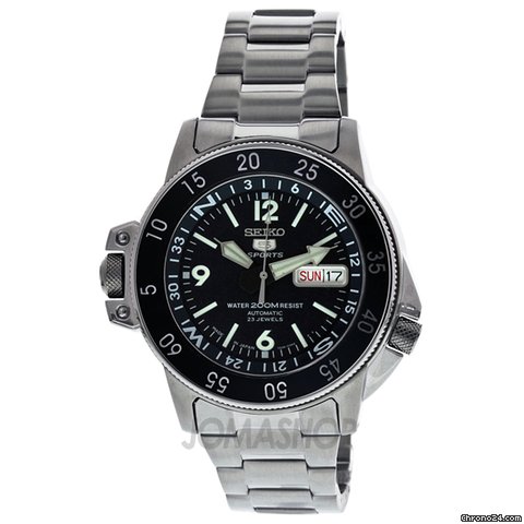 Seiko 5 Dark Blue Dial Stainless Steel Compass Automatic Mens Watch SKZ209J1