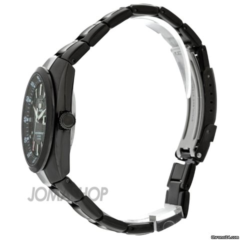 replica Seiko 5 Sports Black Dial Black PVD Stainless Steel Automatic Mens Watch SNZD49J1 WATCHES 1 