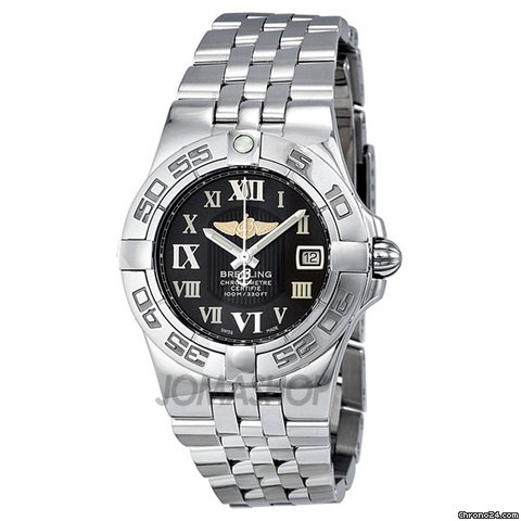 Breitling Galactic 30 Black Dial Stainless Steel Ladies Watch A71340L2-B950SS