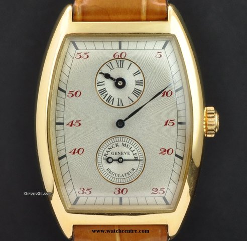 Franck Muller 18k Y/G Cintree Curvex Regulateur Jump Hour