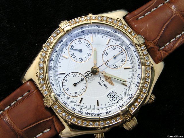Breitling Chronomat weisses ZB GOLD 750/18K
