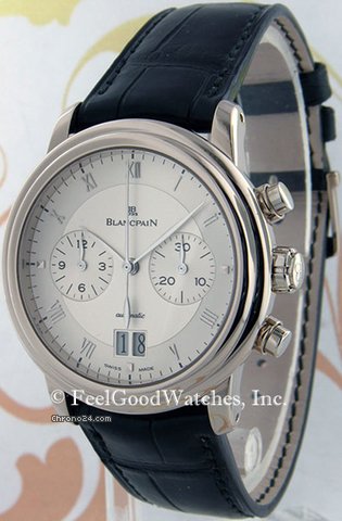 Blancpain 6885 Villeret Big Date Chronograph, White Gold