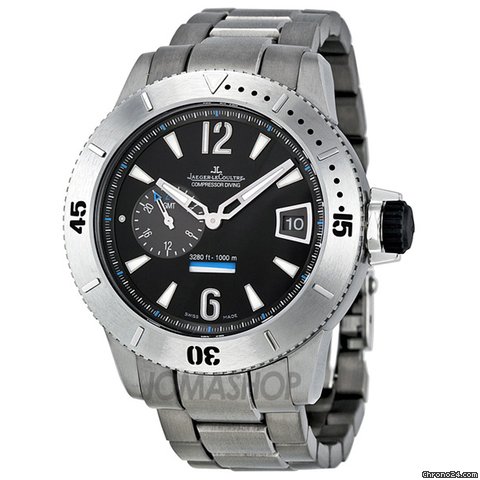 Jaeger-LeCoultre Master Compressor Black Dial Titanium Mens Watch Q184T170