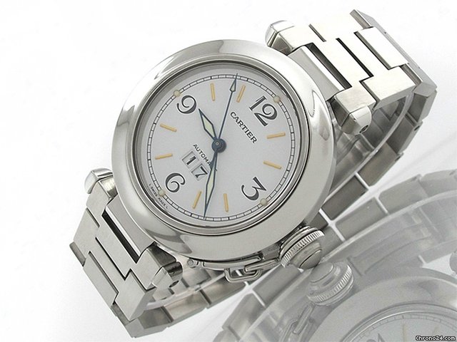 Cartier PASHA C 2475 35 mm Edelstahl Automatik