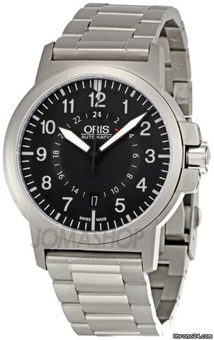 Oris BC3 Air Racing Black Dial Stainless Steel Case GMT Mens Watch 668-7647-7184SET