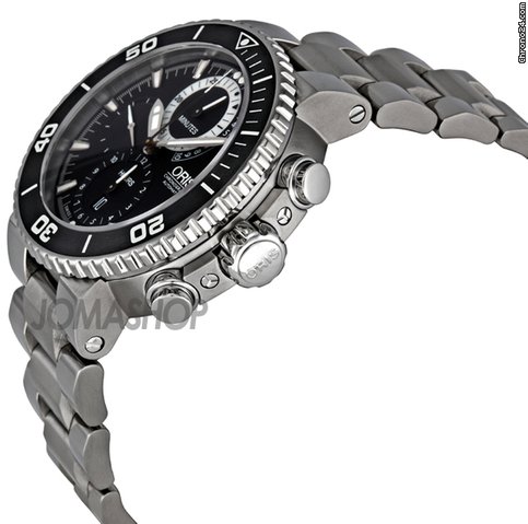 Oris Carlos Coste Black Dial Automatic Chronograph Mens Watch 674-7655-7184-SET WATCHES 2