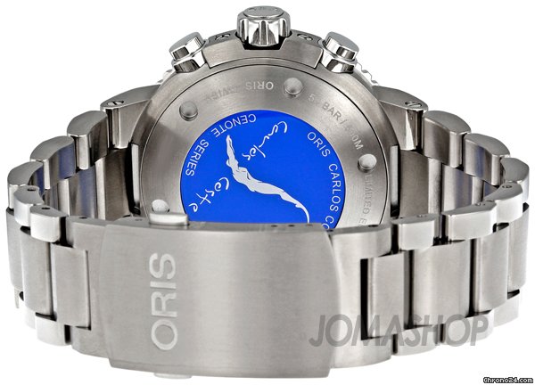 replica Oris Carlos Coste Black Dial Automatic Chronograph Mens Watch 674-7655-7184-SET WATCHES 1