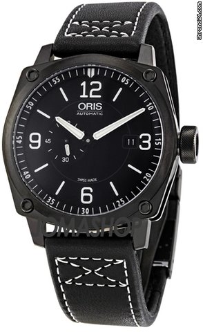 Oris BC4 Small Seconds Date Black Dial Automatic Mens Watch 643-7617-4764LS