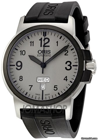 Oris BC3 Sportsman Day Date Grey Dial Mens Watch 735-7641-4361RS