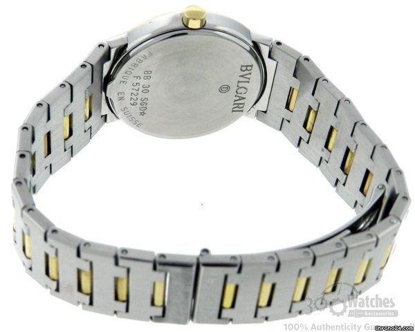 replica Bulgari Unisex   BB30SGD 18K Gold & Stainless Steel Quartz Date Mid Size Watch WATCHES 1 
