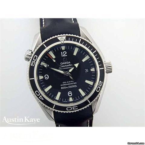 Omega Seamaster Planet Ocean steel co-axial automatic on rubber strap