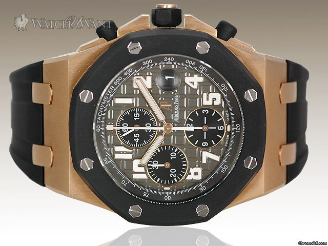 Audemars Piguet AP Royal Oak Offshore Rubber Clad Chronograph - 44mm 18k Rose Gold - Ref 25940ok.oo.d002ca.02 - Newest 2012 Dial Design - Brand New In Box