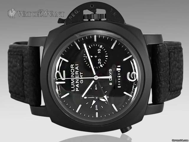 Panerai PAM 317 L - Luminor 1950 Ceramic - 8 Days Chronograph Monopusher GMT - 44mm Ceramic - Brand New In Box