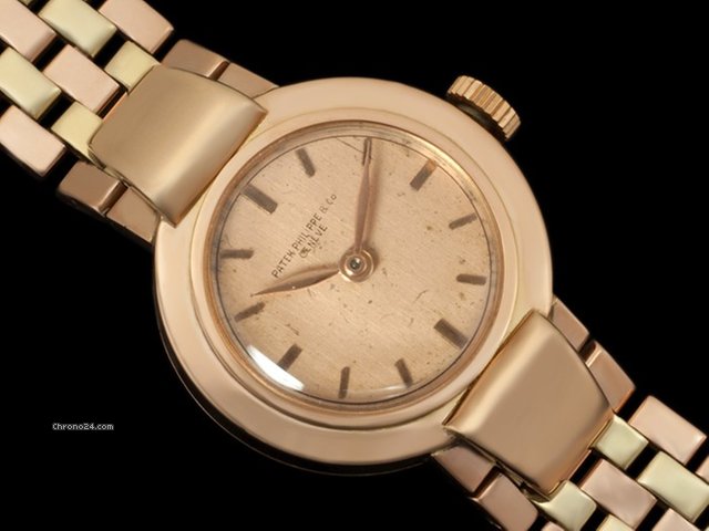 Patek Philippe 1940's PATEK PHILIPPE Mens Midsize Art Deco Watch - 18K ROSE