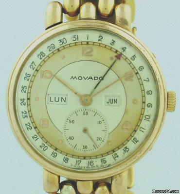 replica Movado Calendar Triple Date circa 1950's WATCHES 1 