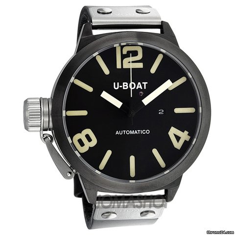 U-Boat Nero Black Dial Automatic Leather Mens Watch 340