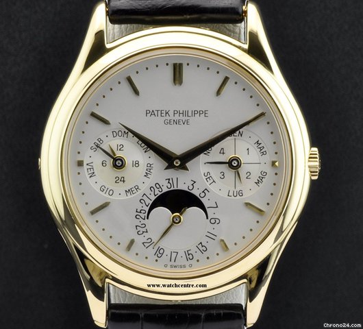 Patek Philippe YG Perpetual Calendar Silver Dial B&P 3940J