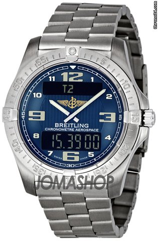 Breitling Aerospace Analog Digital Mens Watch E7936210-C787TI