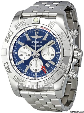 Breitling Chronomat GMT Chronograph Mens Watch AB041012-C834SS