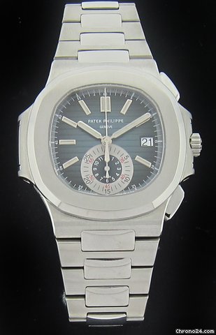 Patek Philippe Steel Nautilus Chronograph Blue Dial 5980