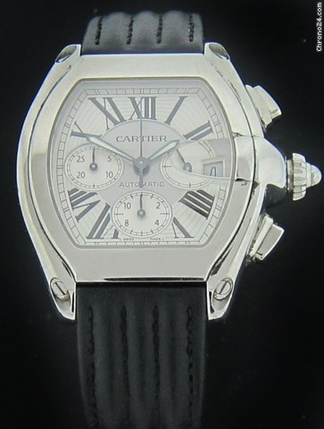 Cartier Steel Roadster Chronograph Strap Watch