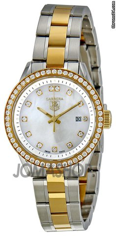 TAG Heuer Carrera Two Tone Diamond Ladies Watch WV1451B.D0797