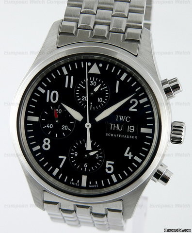 IWC Pilot Chronograph Black Dial SS/SS 42MM