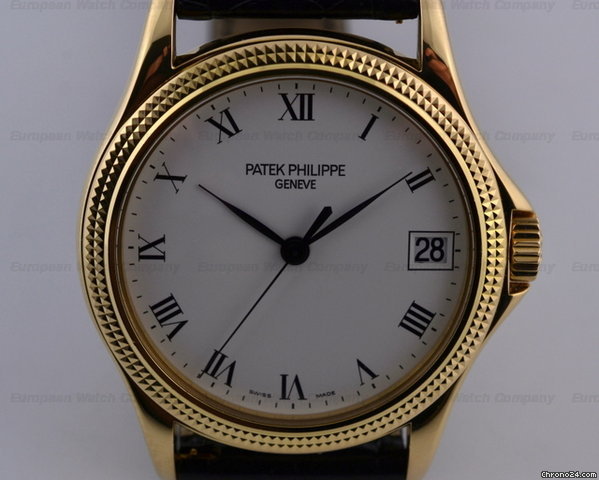 replica Patek Philippe Calatrava 18K Yellow Gold Hobnail Bezel 37MM WATCHES 1 