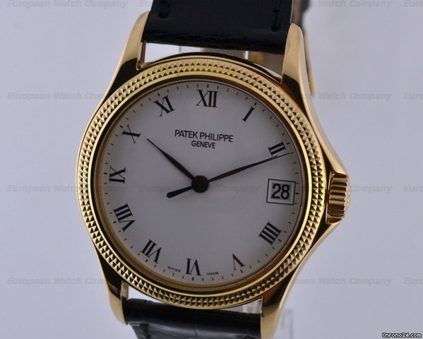 Patek Philippe Calatrava 18K Yellow Gold Hobnail Bezel 37MM