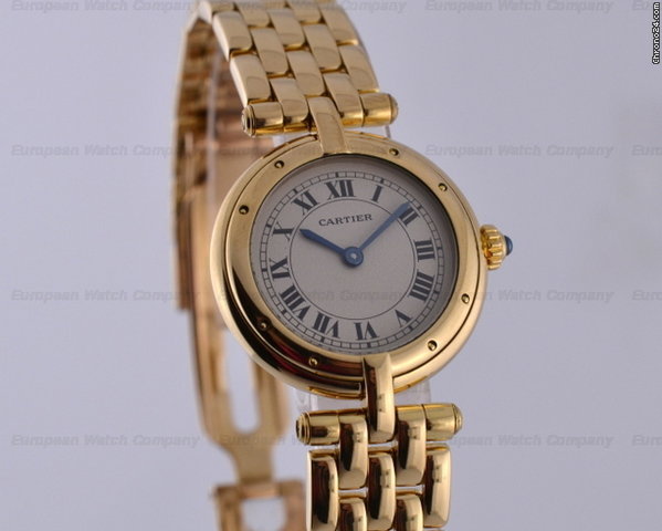 replica Cartier Ladies Round Panthere 18K YG/YG Quartz Champagne Dial WATCHES 1 