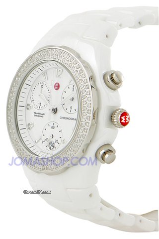replica Michele Tahitian Ceramic White Diamond 36mm Ladies Watch MWW12B000001 WATCHES 1 
