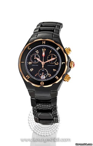 Michele Tahitian Black Ceramic Ladies Watch MWW12A000010