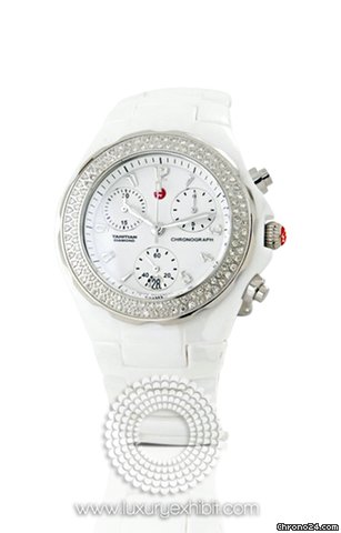 Michele Tahitian White Ceramic Ladies Watch MWW12B000001