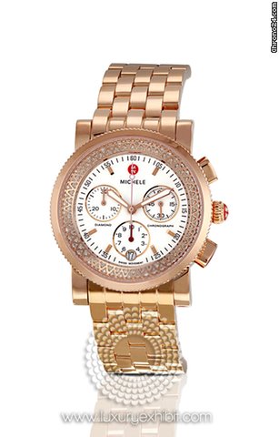 Michele Sport Sail Rose Gold-plated Stainless Steel Ladies Watch MWW01C000059