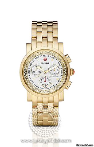 Michele Sport Sail Gold-Plated Stainless Steel Ladies Watch MWW01C000043