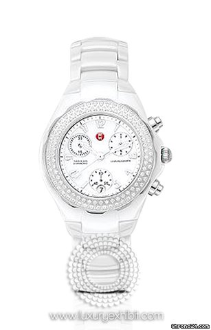Michele Tahitian White Ceramic Ladies Watch MWW12A000001