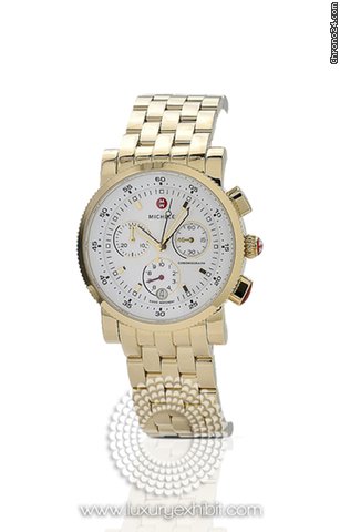 Michele Sport Sail Yellow Gold-plated Stainless Steel Ladies Watch MWW01C000106