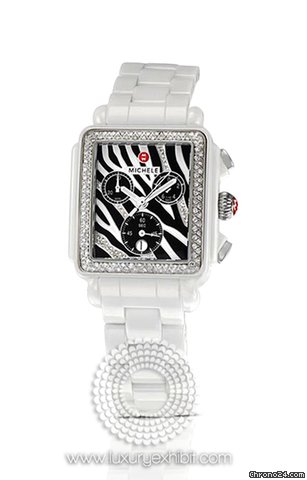 Michele Deco White Ceramic Ladies Watch MWW06F000010