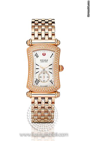 Michele Caber Park Rose Gold Tone Stainless Steel Ladies Watch MWW16B000037