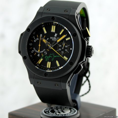 replica Hublot Big Bang AYRTON SENNA Foudroyante Rattrapante BLACK CERAMIC WATCHES 1 