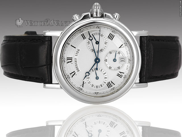Breguet Marine Chronograph Automatic - 36mm Platinum - Ref 3460pt/12/996