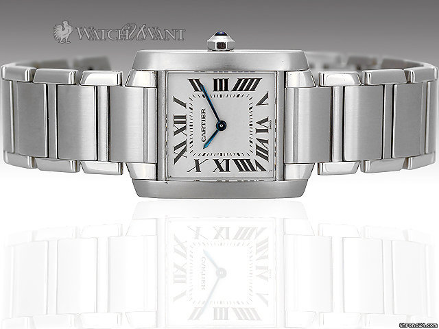 Cartier Ladies Tank Francaise Midsize - Stainless Steel - Ref W51011Q3