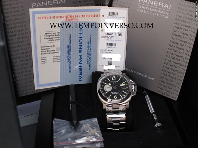replica Panerai PAM 161 Luminor GMT 44mm titanium Full set WATCHES 1 