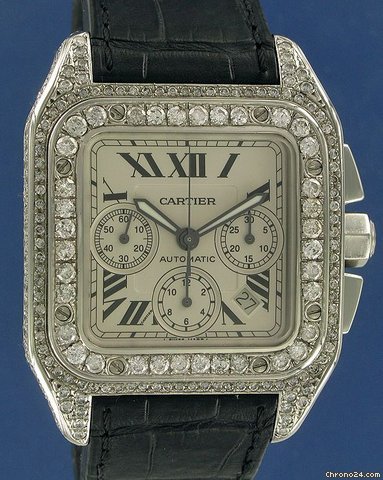 Cartier Santos 100 Chrono Diamonds