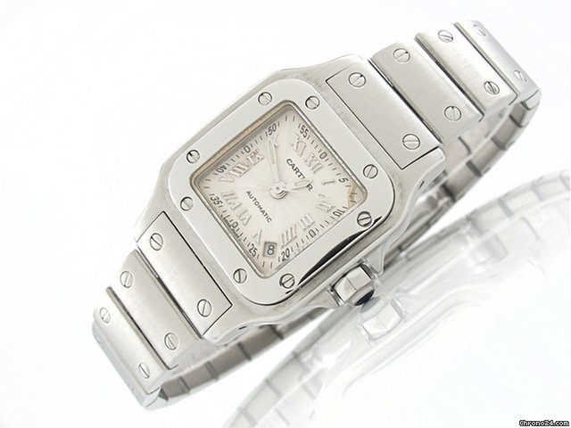 Cartier "SANTOS W20044 D6" 24 mm Edelstahl Automatik