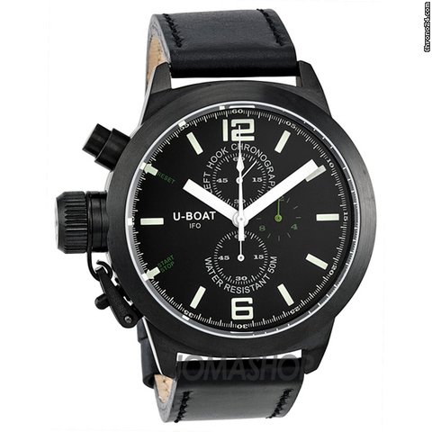 U-Boat Black Dial Leather Mens Watch 295